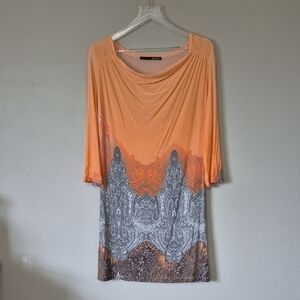 John Paul Berlin Y2K Abstract Printed Lightweight Stretch Jersey Dress, Size M
